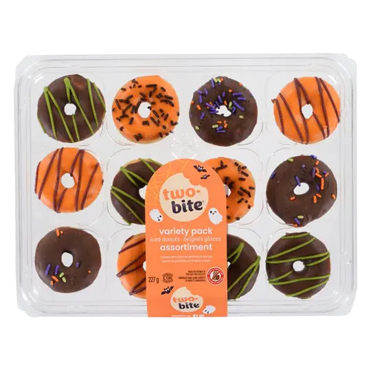 Mini beignes assortis d’Halloween 227 g (congelés)