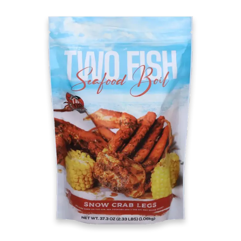 Crab Legs with Corn and Potatoes