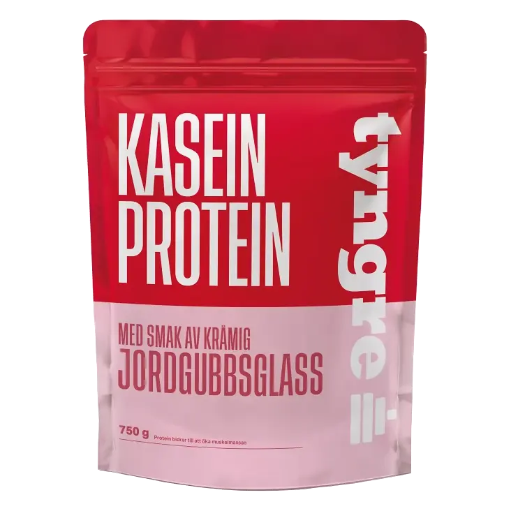 Proteinpulver Kasein Jordgubbsglass 750g