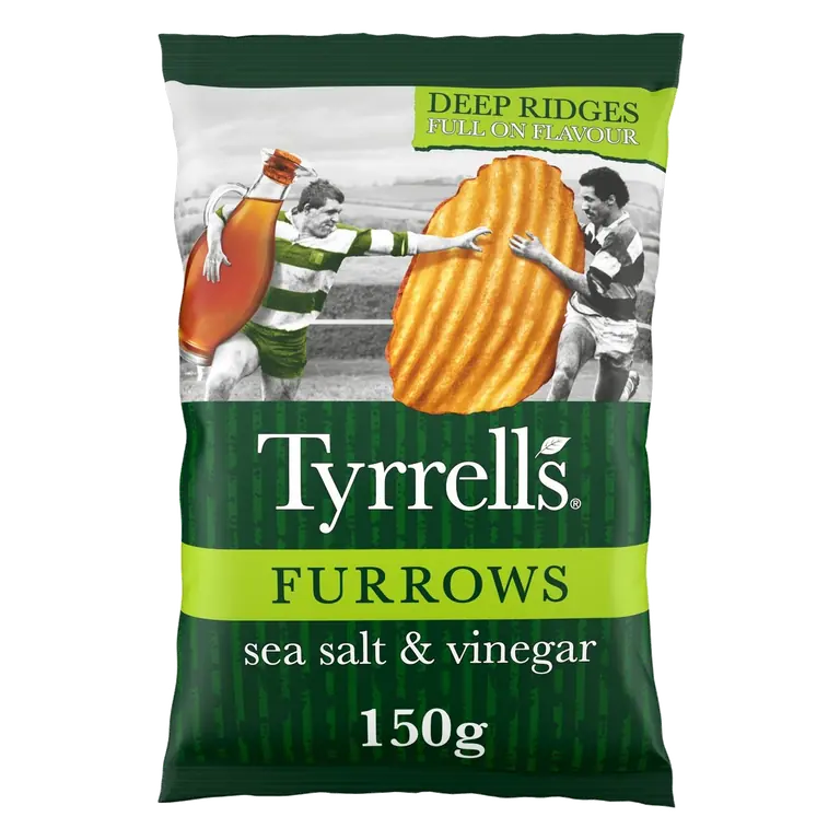 Furrows Sea Salt & Vinegar Crisps 150g