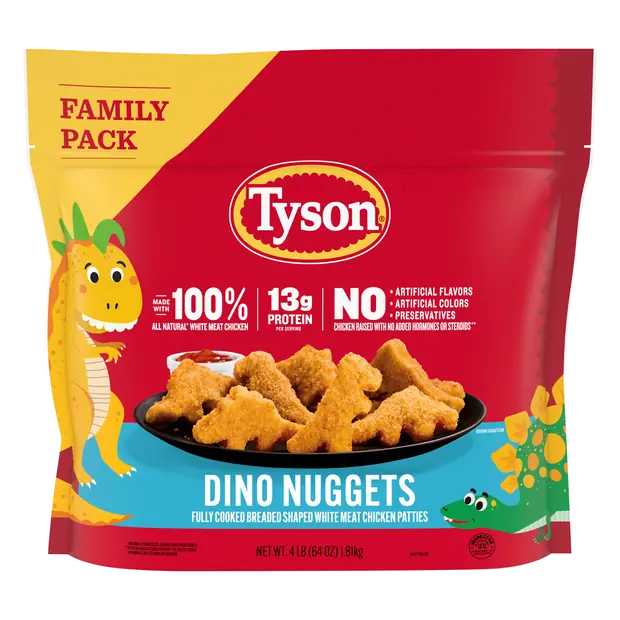 Breaded Chicken Dino Nuggets Frozen