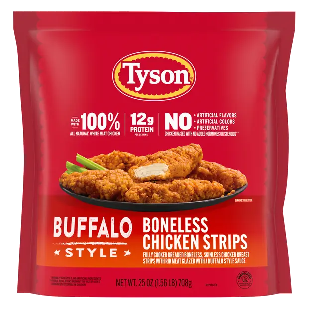 Buffalo Style Breaded Chicken Breast Strips Frozen