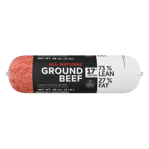 Ground Beef Roll 73% Lean 27% Fat