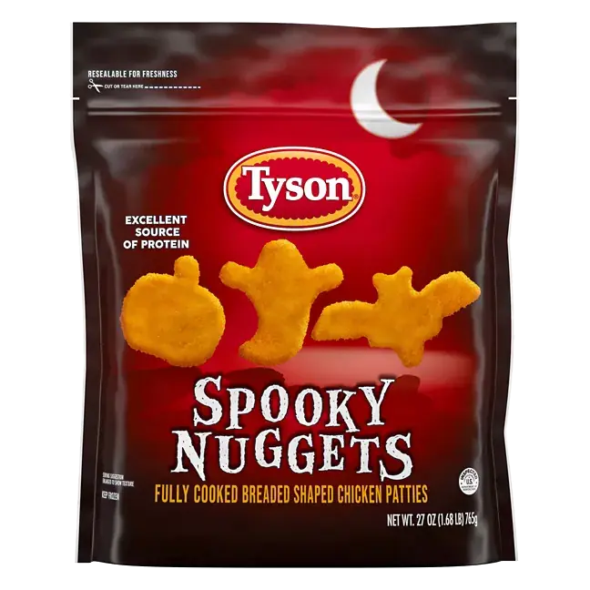 Fully Cooked Spooky Nuggets Breaded Shaped Chicken Patties