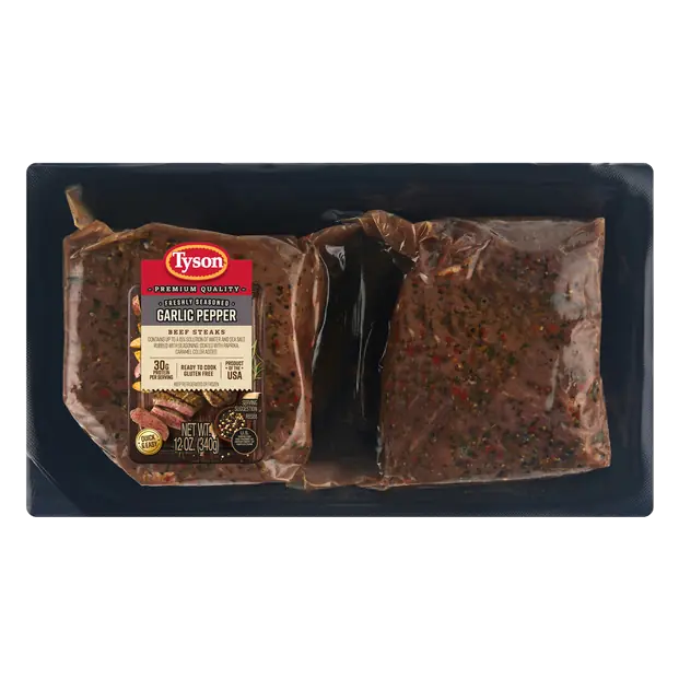 Garlic & Pepper Beef Steaks - 2 ct