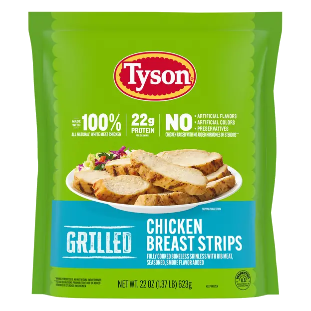 Grilled & Ready Chicken Breast Strips Fully Cooked Frozen