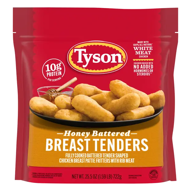 Honey Battered Breaded Chicken Breast Tenders Frozen