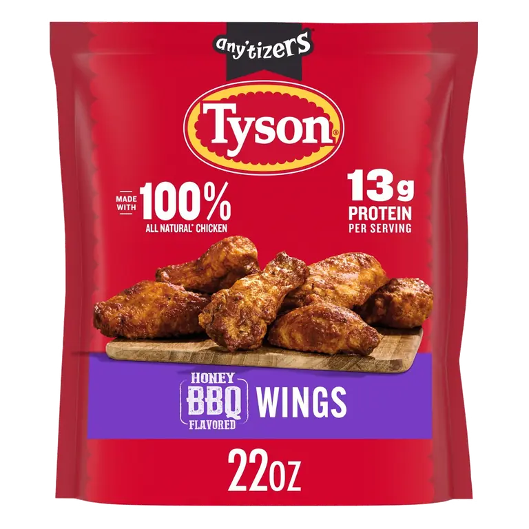 Honey Bbq Seasoned Wings Chicken Wing Sections Coated with Honey Bbq Sauce