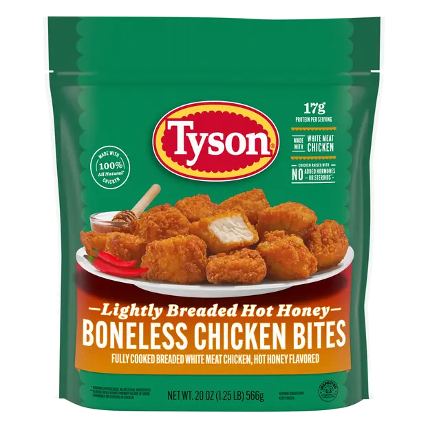 Lightly Breaded Hot Honey Boneless Chicken Bites Frozen