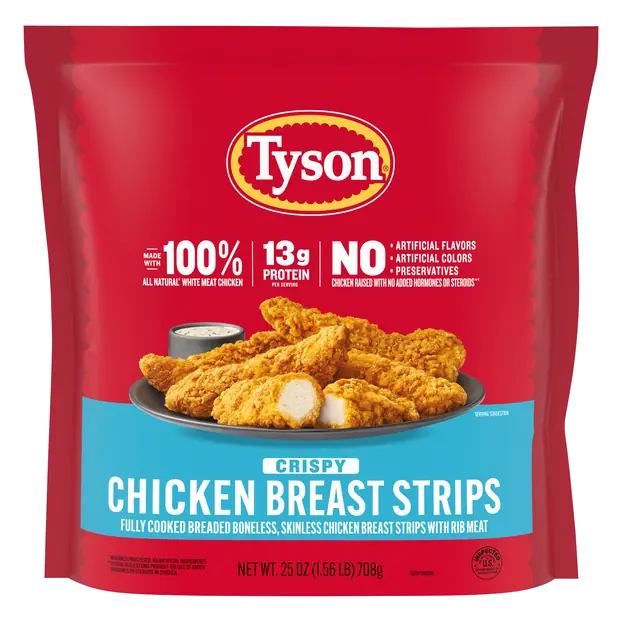 Natural Breaded Chicken Strips Frozen