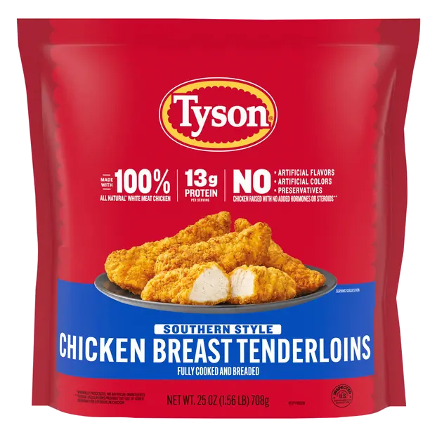 Natural Southern Style Breaded Chicken Breast Tenderloins Frozen