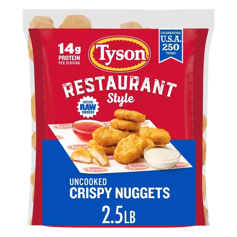 Tyson Ready To Cook Restaurant Style Crispy Nugget - Frozen - 40oz