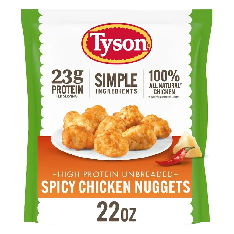 Tyson Simple Spicy Chicken Nugget - Frozen - 22oz