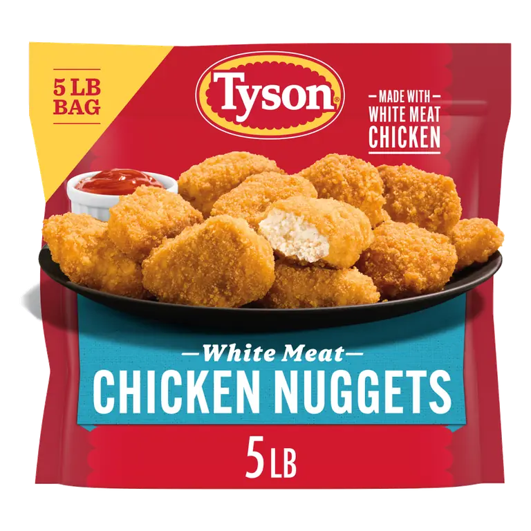 White Meat Chicken Nuggets Fully Cooked Breaded Nugget Shaped Chicken Breast Patties with Rib Meat