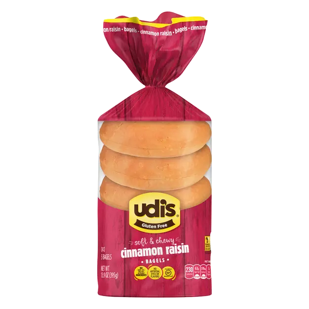 Gluten Free Cinnamon Raisin Bagels - 5 ct Frozen