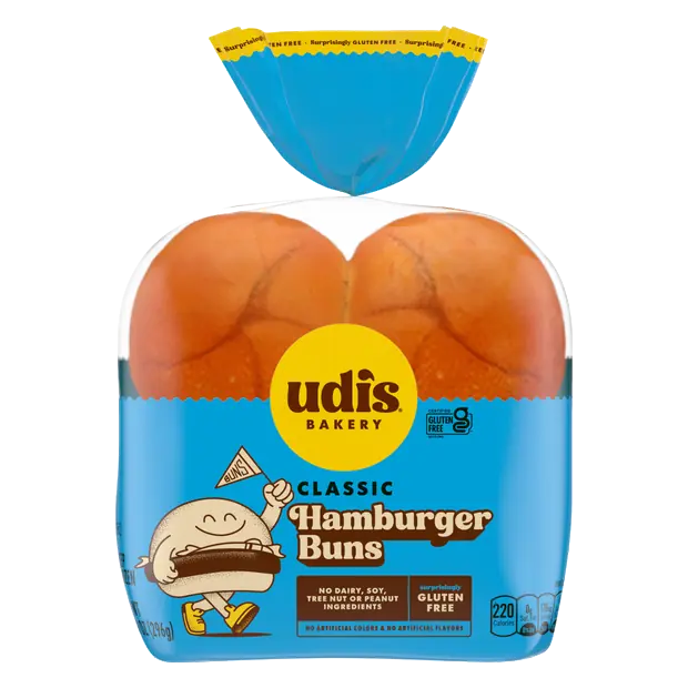 Gluten Free Classic Hamburger Buns - 4 ct Frozen