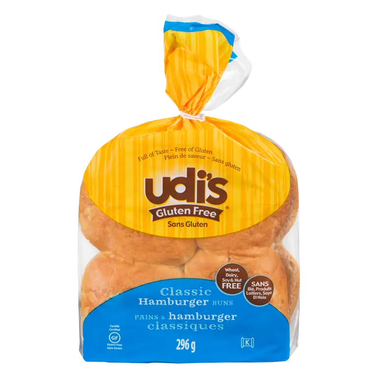 Gluten-Free Frozen Hamburger Buns Classic 296 g