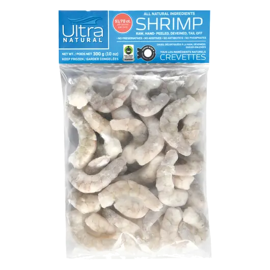 Natural Raw 51/70 Ct PDTL Shrimp 300 g