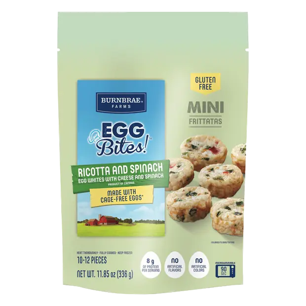 Burnbrae Farms EGG Bites! Gluten Free Spinach & Ricotta Mini Frittatas