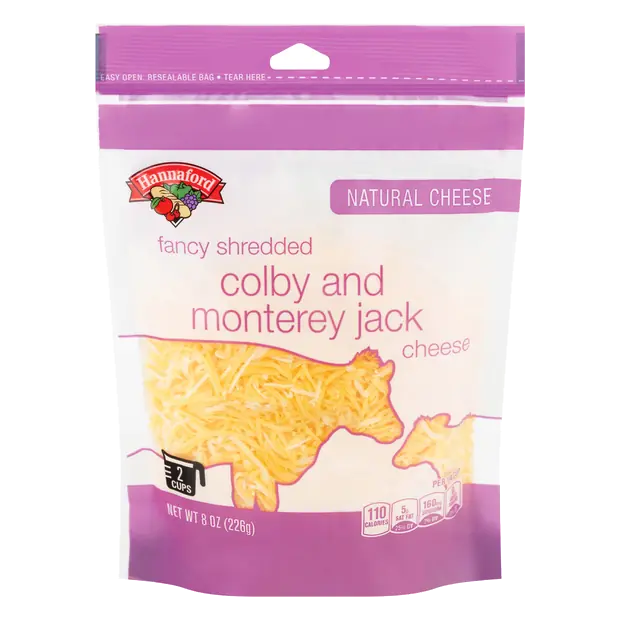Hannaford Natural Colby & Monterey Jack Fancy Shredded Cheese