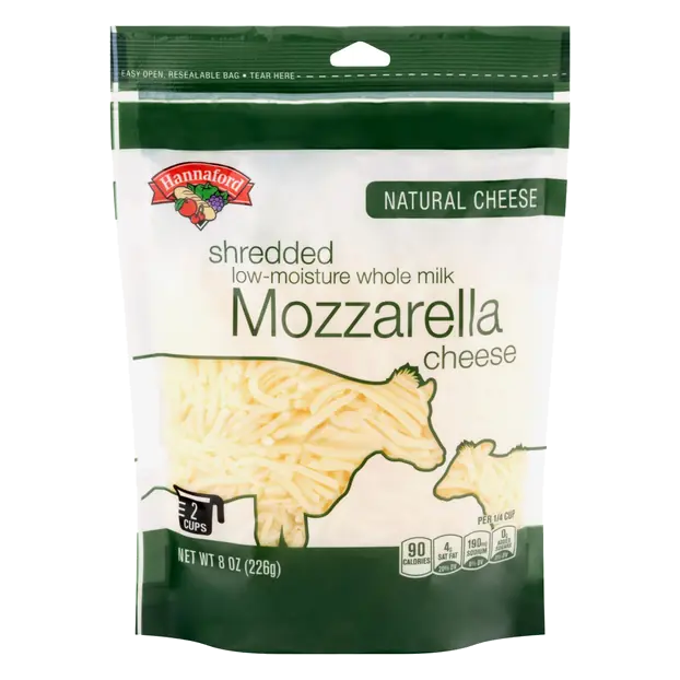Hannaford Natural Low-Moisture Whole Milk Mozzarella Shredded Cheese