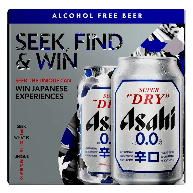 Asahi Super Dry 4x330ml 0.0% Abv