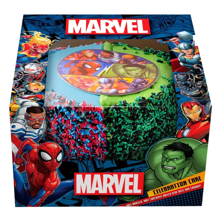 Avengers Half And Half Celebration Cake