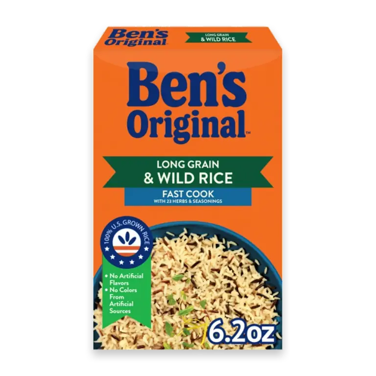 Ben's Original Fast Cook Long Grain Rice and Wild Flavored Rice, 6.2 oz Box