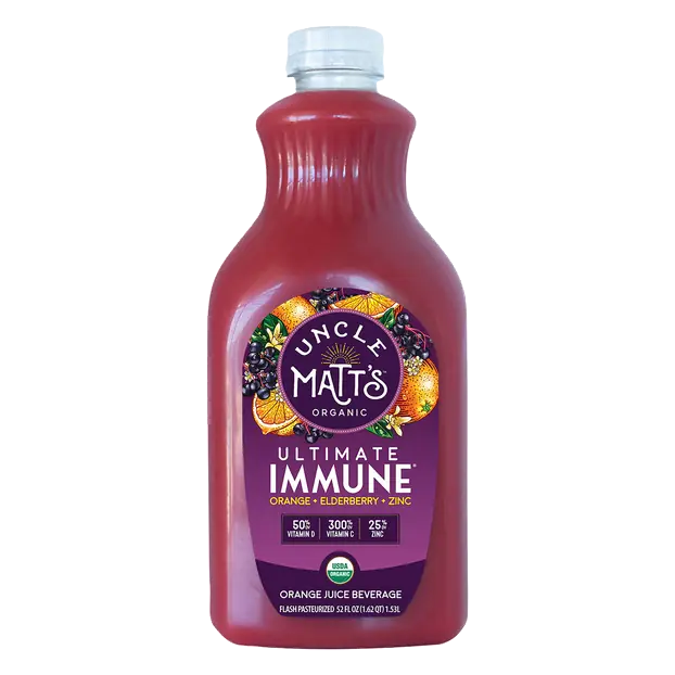 Organic Ultimate Immune Orange Elderberry Zinc Juice