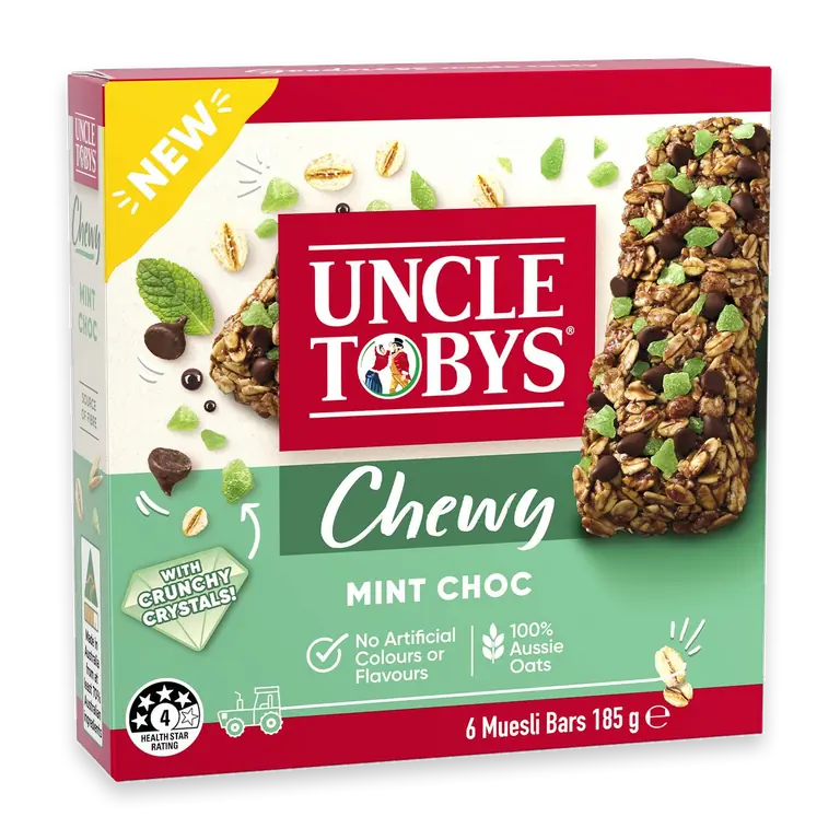 Chewy Muesli Bars Mint Chocolate 6 Pack