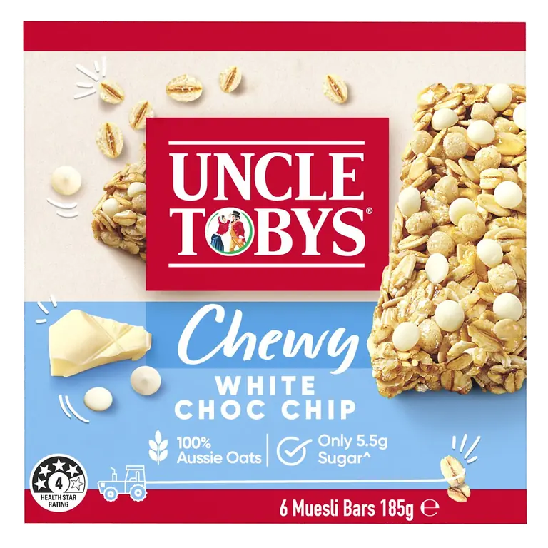 Chewy White Choc Chip Bars