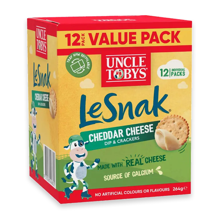 Le Snak Cheddar Cheese Dip & Crackers