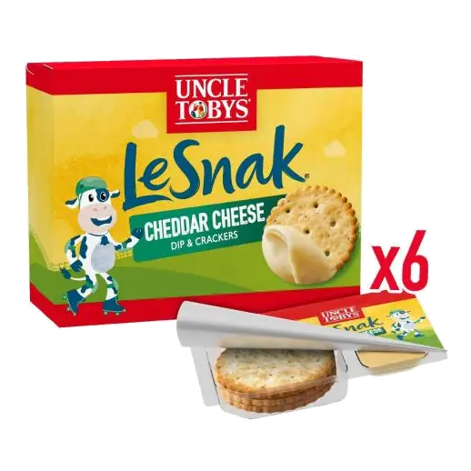 Le Snak Cheese Dip And Crackers Cheddar Kids Lunchbox Snack