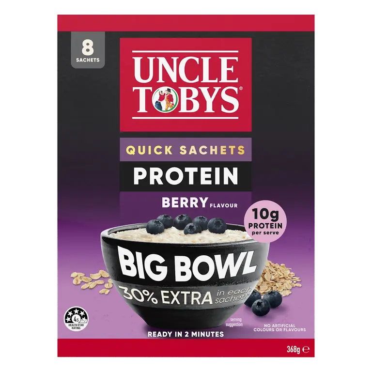 Oats Quick Sachets Breakfast Cereal Berry Protein Big Bowl