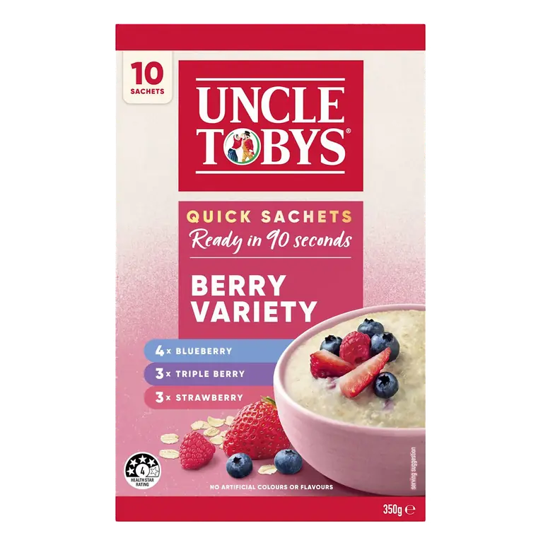 Oats Quick Sachets Breakfast Cereal Berry Variety