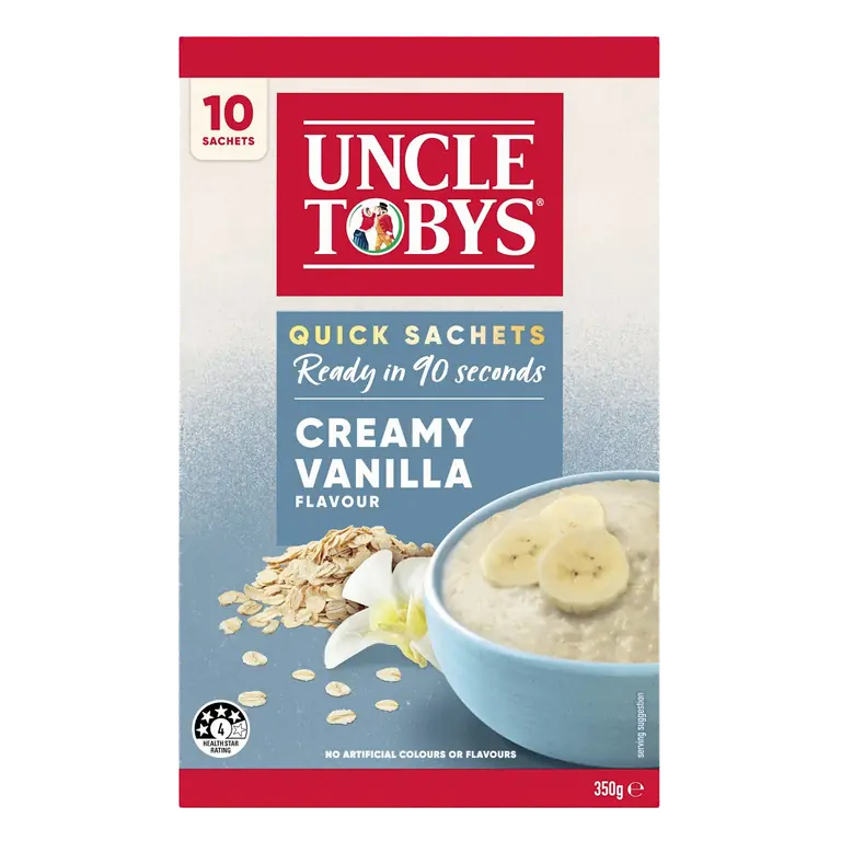 Oats Quick Sachets Breakfast Cereal Creamy Vanilla