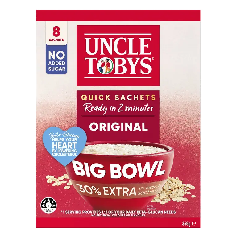 Oats Quick Sachets Breakfast Cereal Original Big Bowl