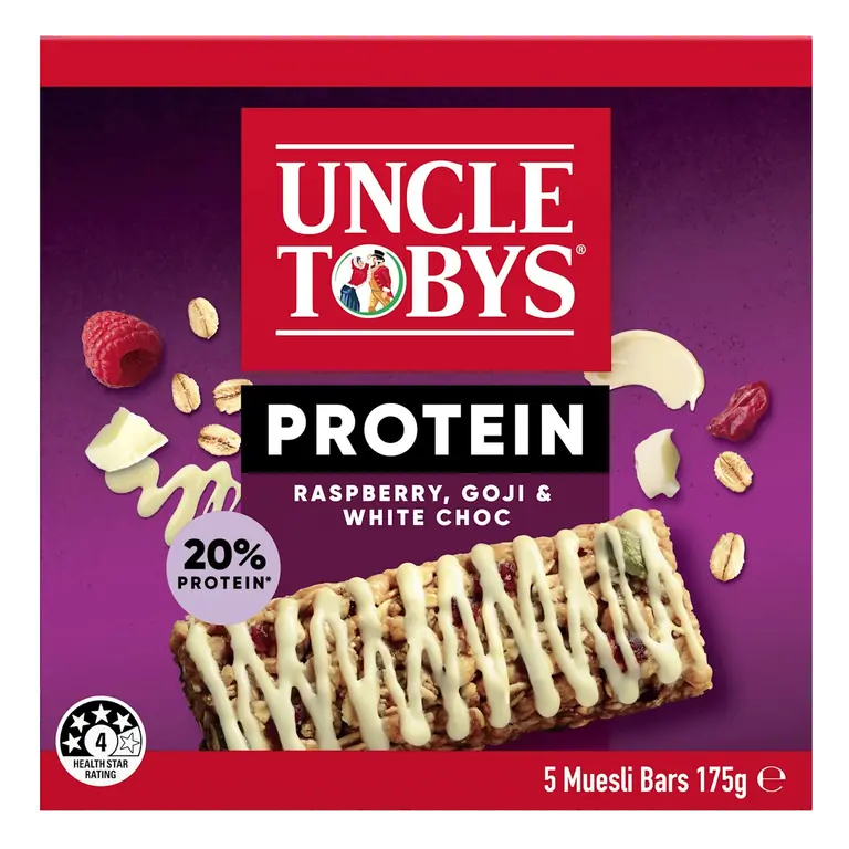 Protein Bars with Raspberry, Goji & White Chocolate 5 Pack