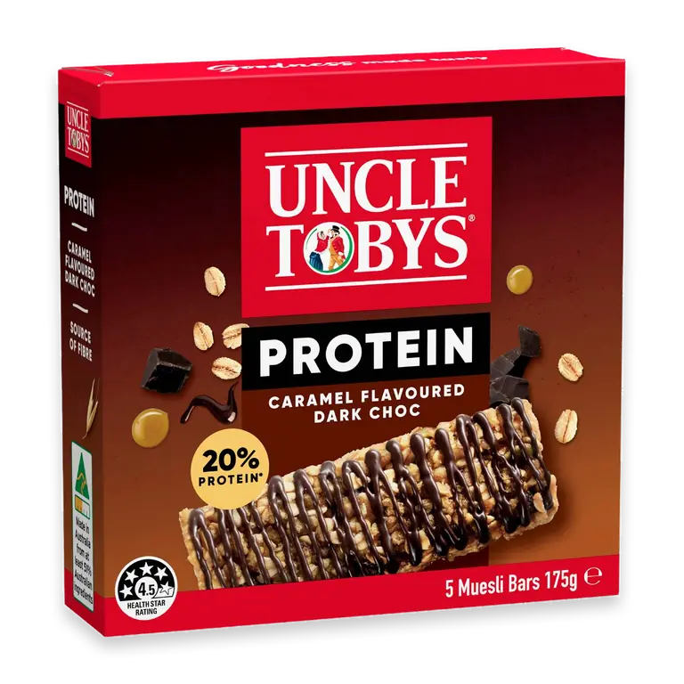 Protein Caramel Flavour Dark Choc Muesli Bars