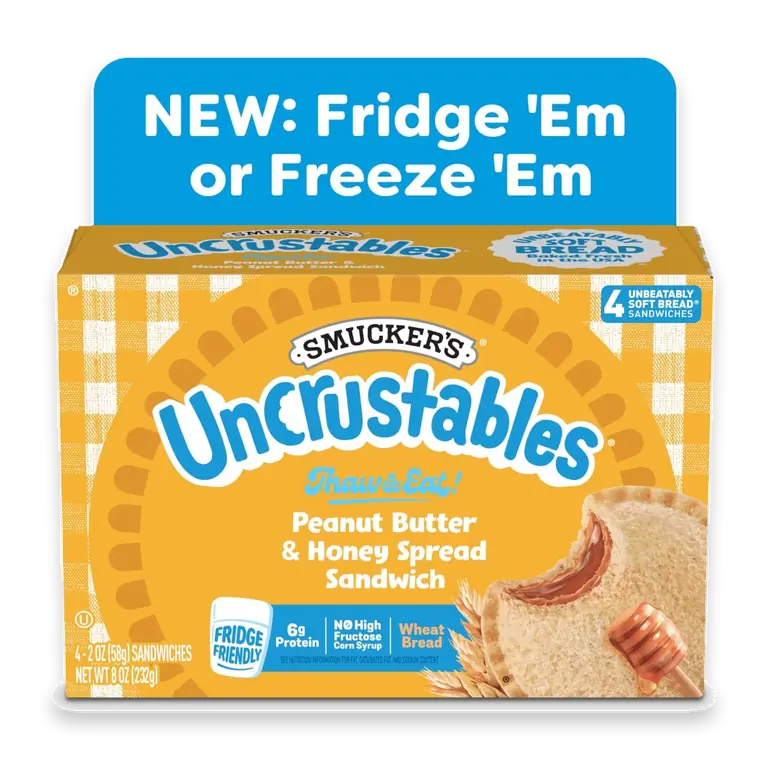 Smucker’s Uncrustables Peanut Butter & Honey Spread Sandwiches