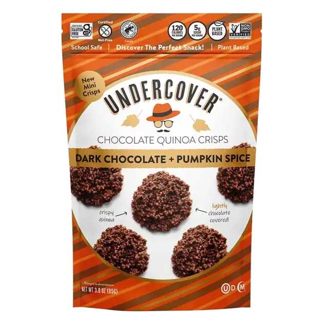 Chocolate Quinoa Crisps, Dark Chocolate + Pumpkin Spice