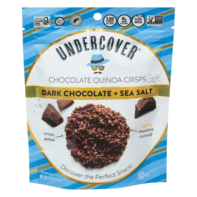 Gluten Free Dark Chocolate + Sea Salt Quinoa Crisps