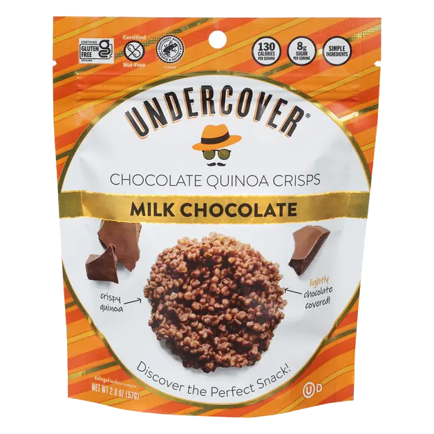 Gluten Free Milk Chocolate Quinoa Crisps