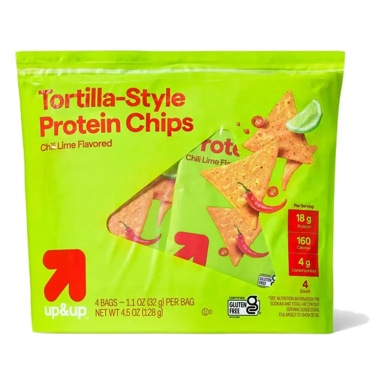 Protein Snack Tortilla Chips - 4.5oz/4pk - up&up™