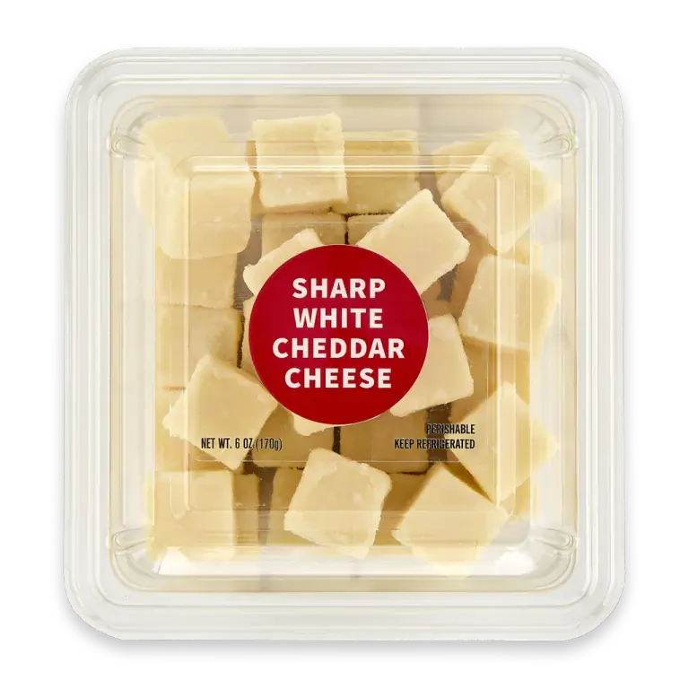 Cubed Sharp White Cheddar Cheese