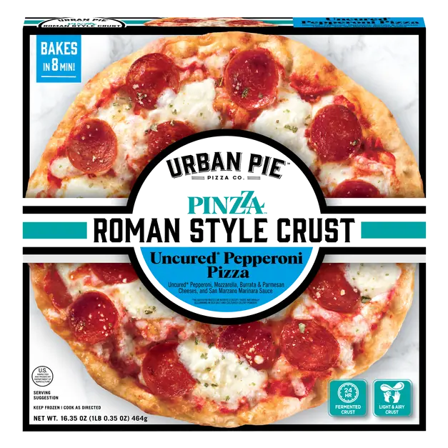 Urban Pie Roman Style Crust Uncured Pepperoni Pizza Frozen