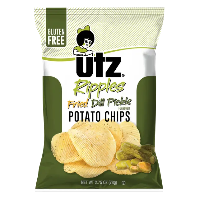 Gluten Free Fried Dill Pickle Flavored Potato Chips