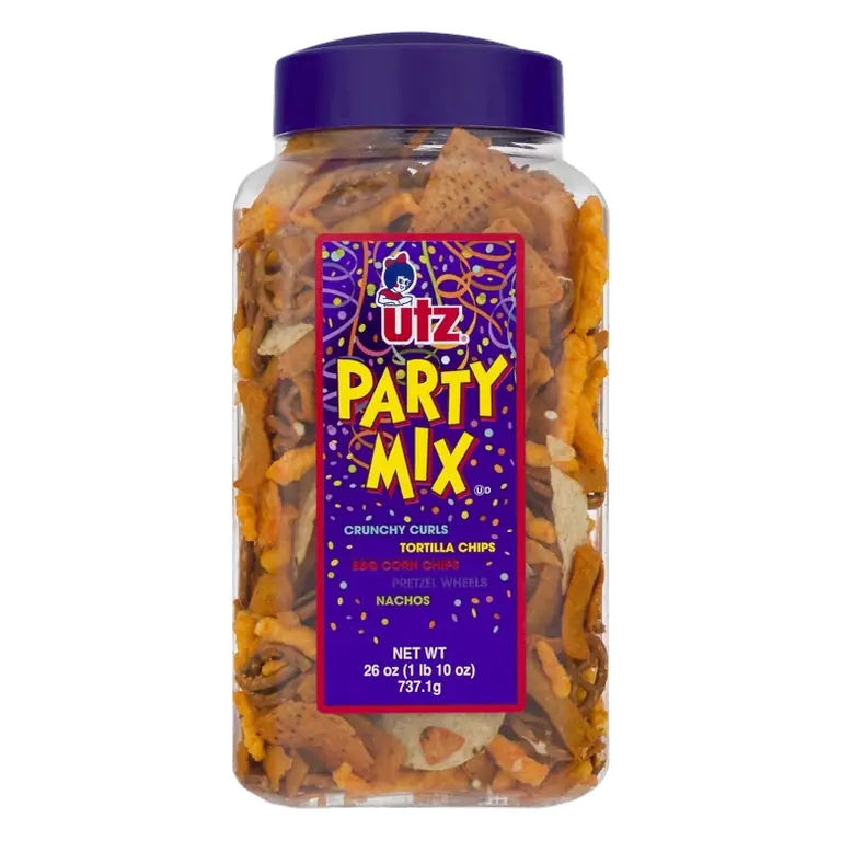 Utz Party Snack Mix Barrel, 26oz