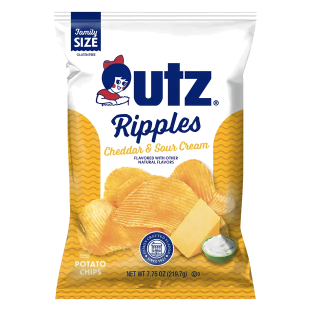 Ripples Cheddar & Sour Cream Potato Chips Family Size