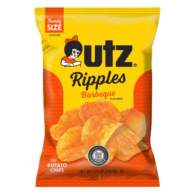 Ripples Gluten Free Barbecue Potato Chips Family Size